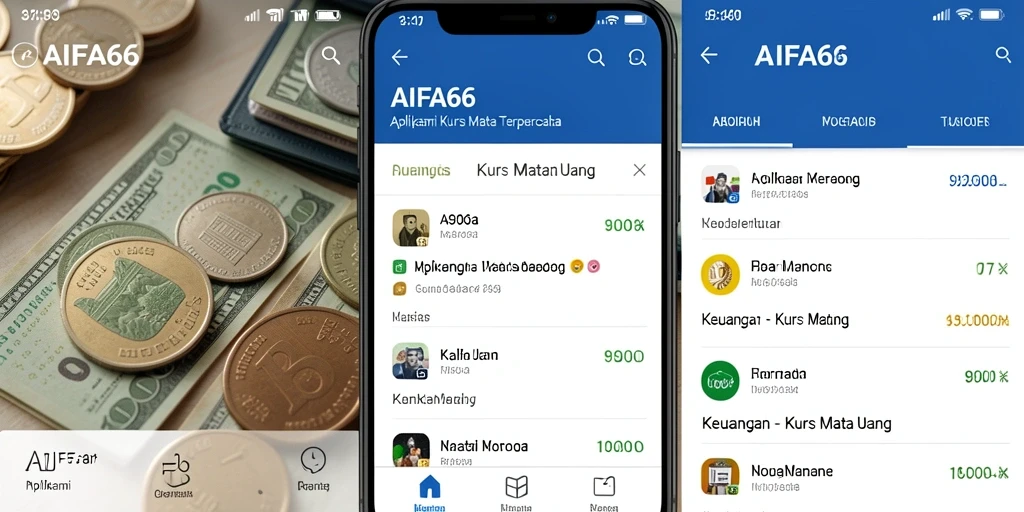 Antarmuka AIFA66 menampilkan nilai tukar mata uang yang jelas dan informatif.