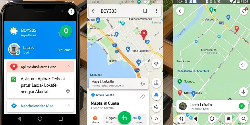 Antarmuka BOY303 menunjukkan lokasi secara real-time dengan peta interaktif.