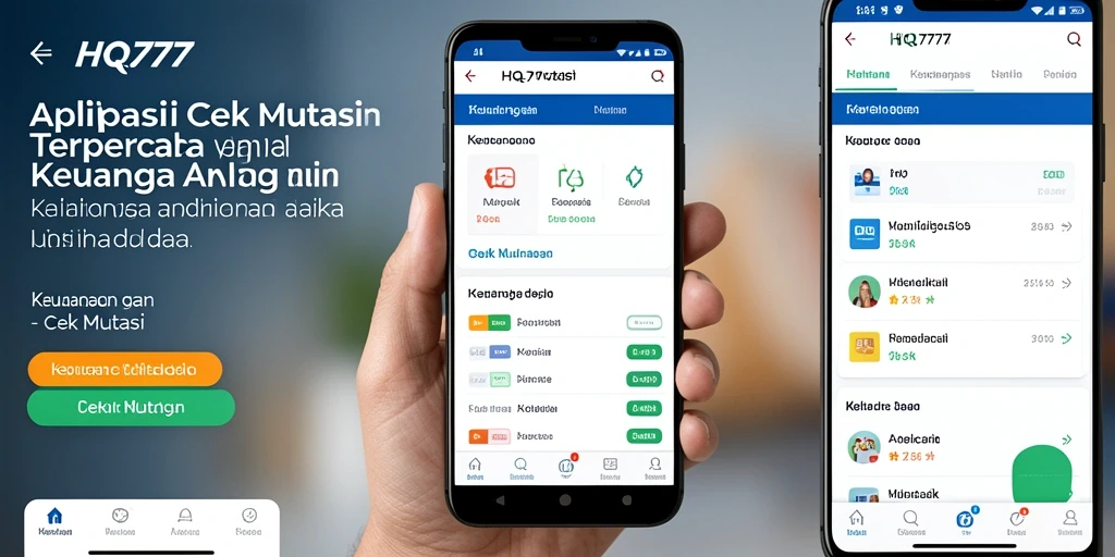 Tampilan antarmuka aplikasi HQ777 untuk Cek Mutasi yang mudah dipahami.