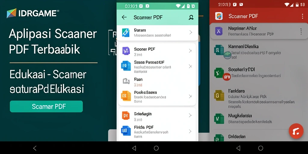 Antarmuka aplikasi IDRGAME saat melakukan pemindaian dokumen PDF.