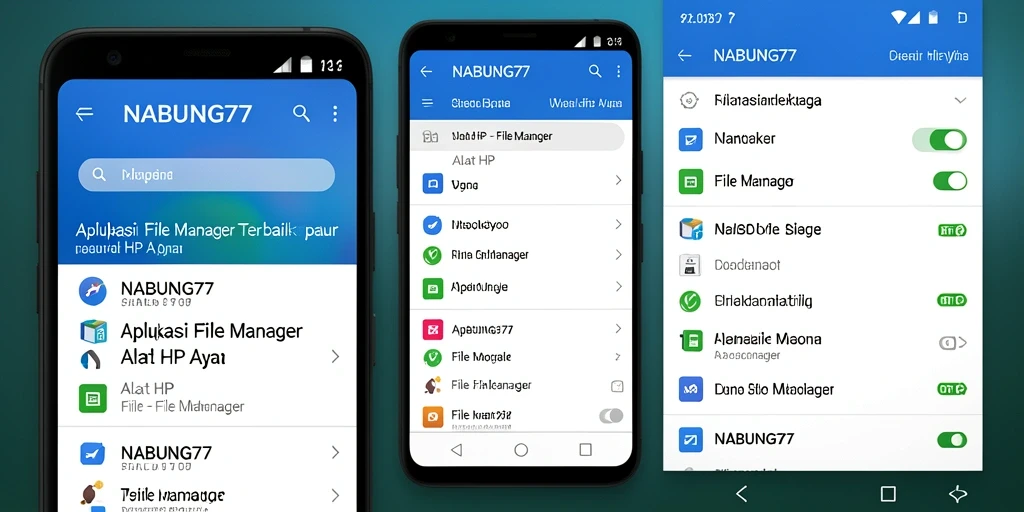 Antarmuka pengguna NABUNG77 yang sederhana dan efektif untuk mengelola file.