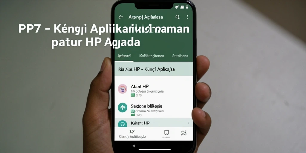 Antarmuka aplikasi Kunci Aplikasi PP7 yang sederhana dan efisien.