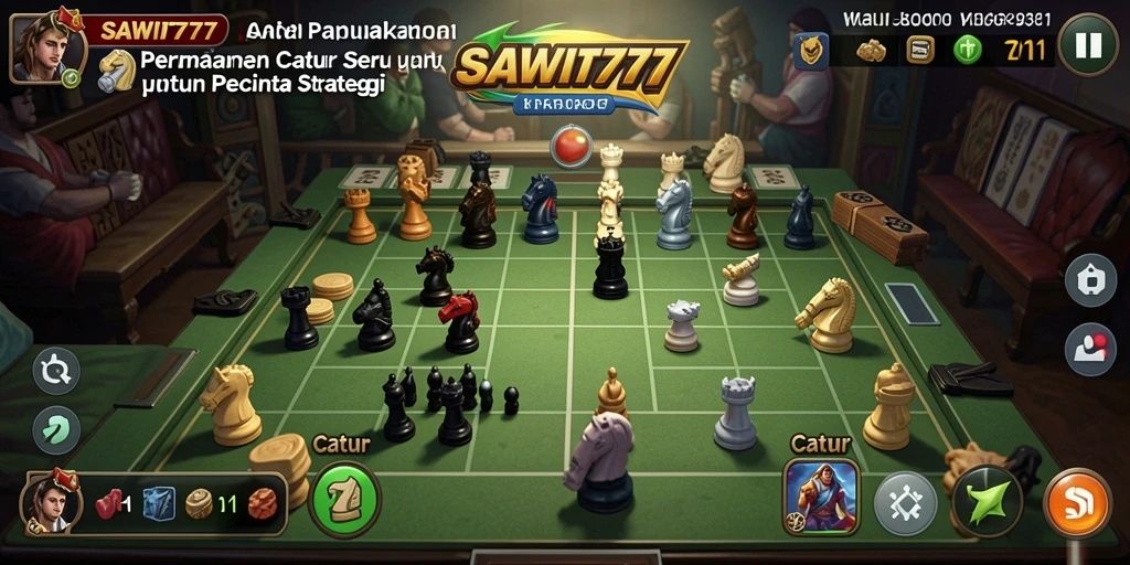 Tampilan antarmuka permainan Catur SAWIT777 yang menawan.