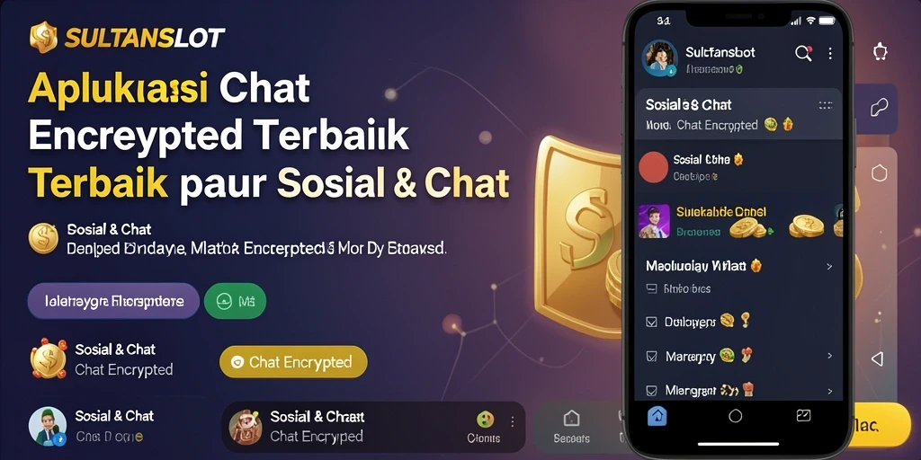 Antarmuka SULTANSLOT yang menarik dengan fitur chat terenkripsi.