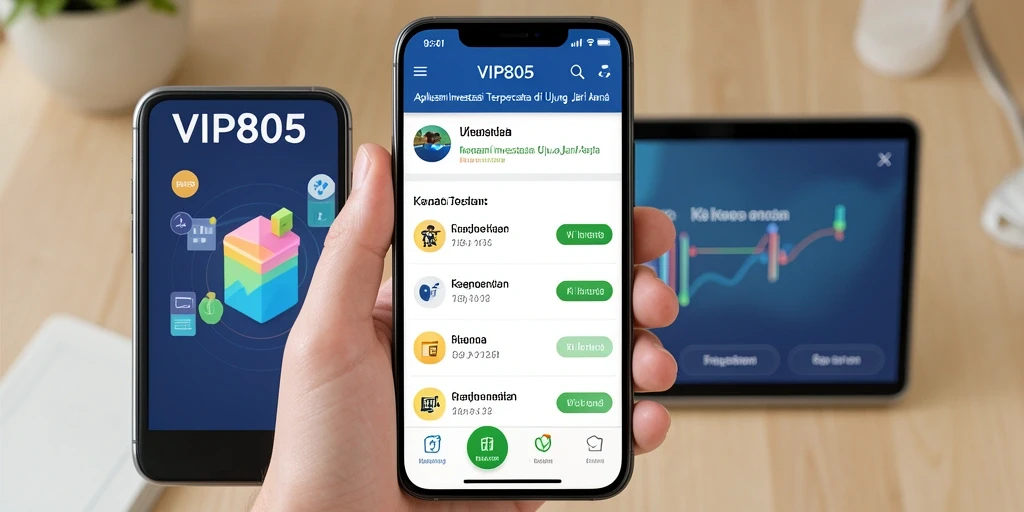 Tampilan antarmuka VIP805 yang menarik dan fungsional untuk investasi.